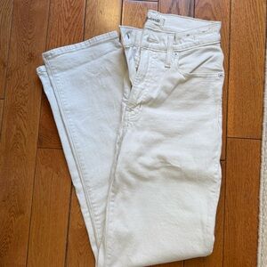 Madewell Straight Leg Jeans in Off-White